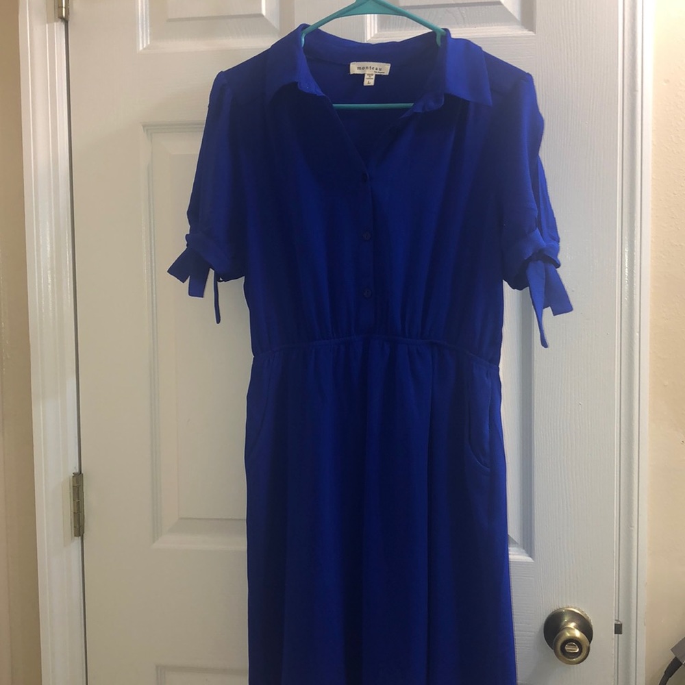 Monteau Blue Collar Dress